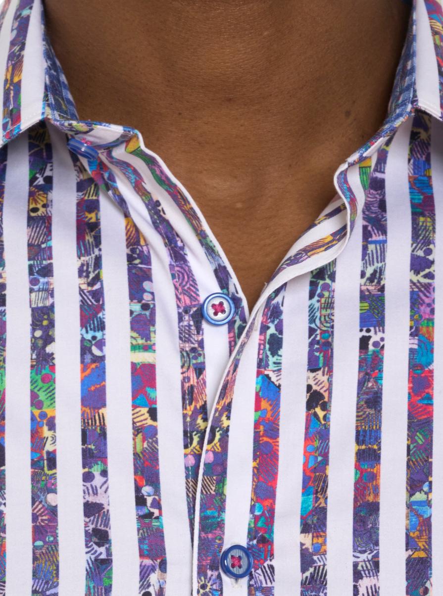 Robert Graham Button Down Shirts Tonale Long Sleeve Button Down Shirt Multi Hot Men - 3