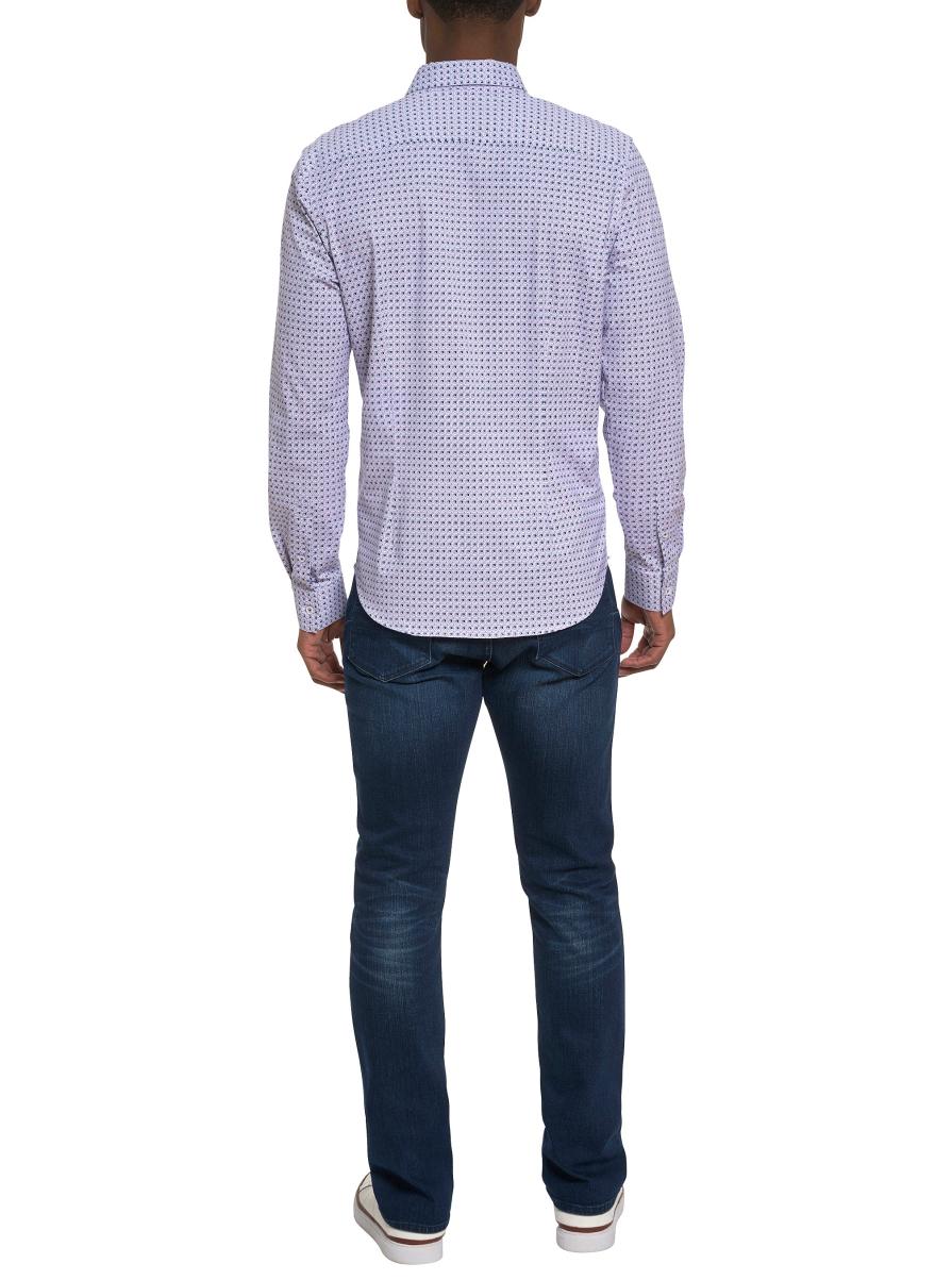 Robert Graham Kensinger Motion Long Sleeve Knit Button Down Shirt Button Down Shirts Lavender Men Store - 4