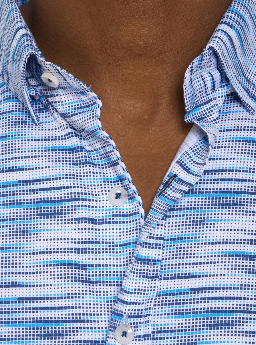 Blue Moretti Long Sleeve Button Down Shirt Robert Graham Men Latest Button Down Shirts - 4
