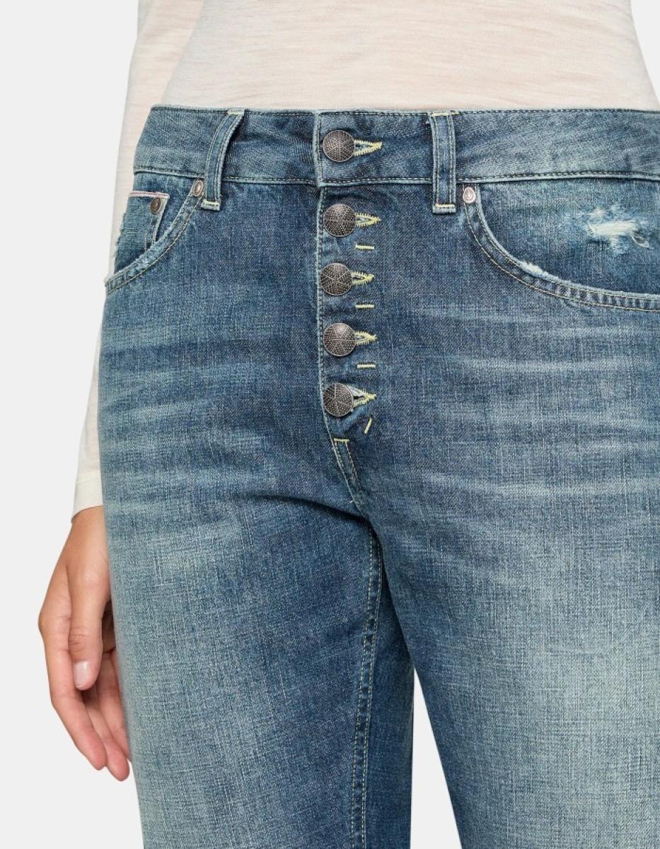 Dondup Women Jeans Koons Loose-Fit Rigid Selvedge Denim Jeans - 1