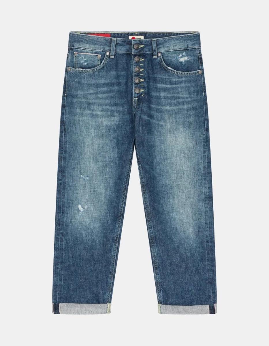 Dondup Women Jeans Koons Loose-Fit Rigid Selvedge Denim Jeans - 3