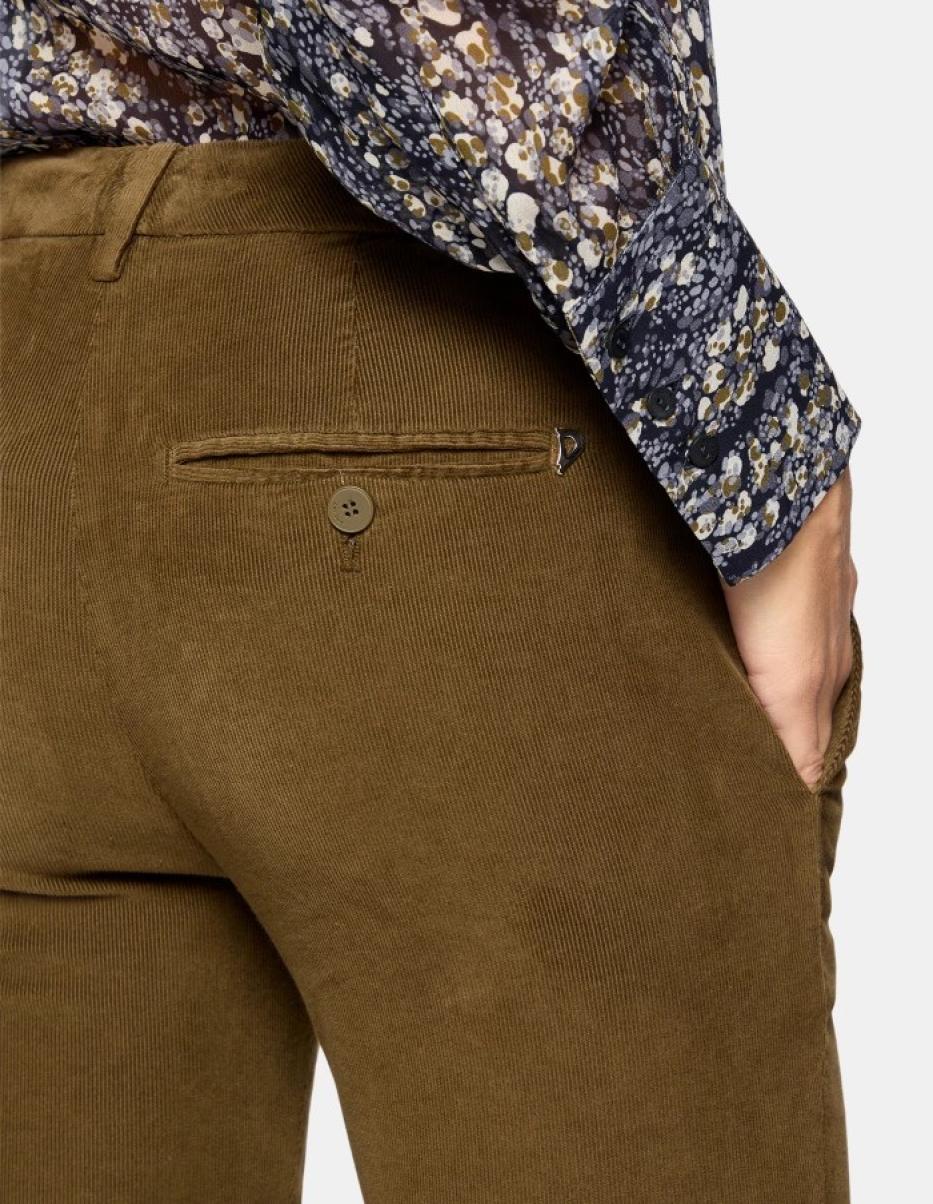 Perfect Slim-Fit Velvet Trousers Women Pants Dondup