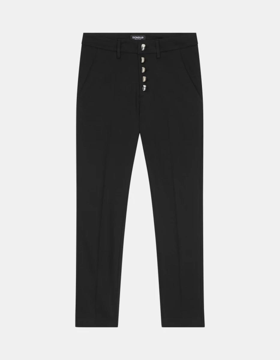Dondup Pants Women Carmen Slim-Fit Cotton Trousers Blac - 2