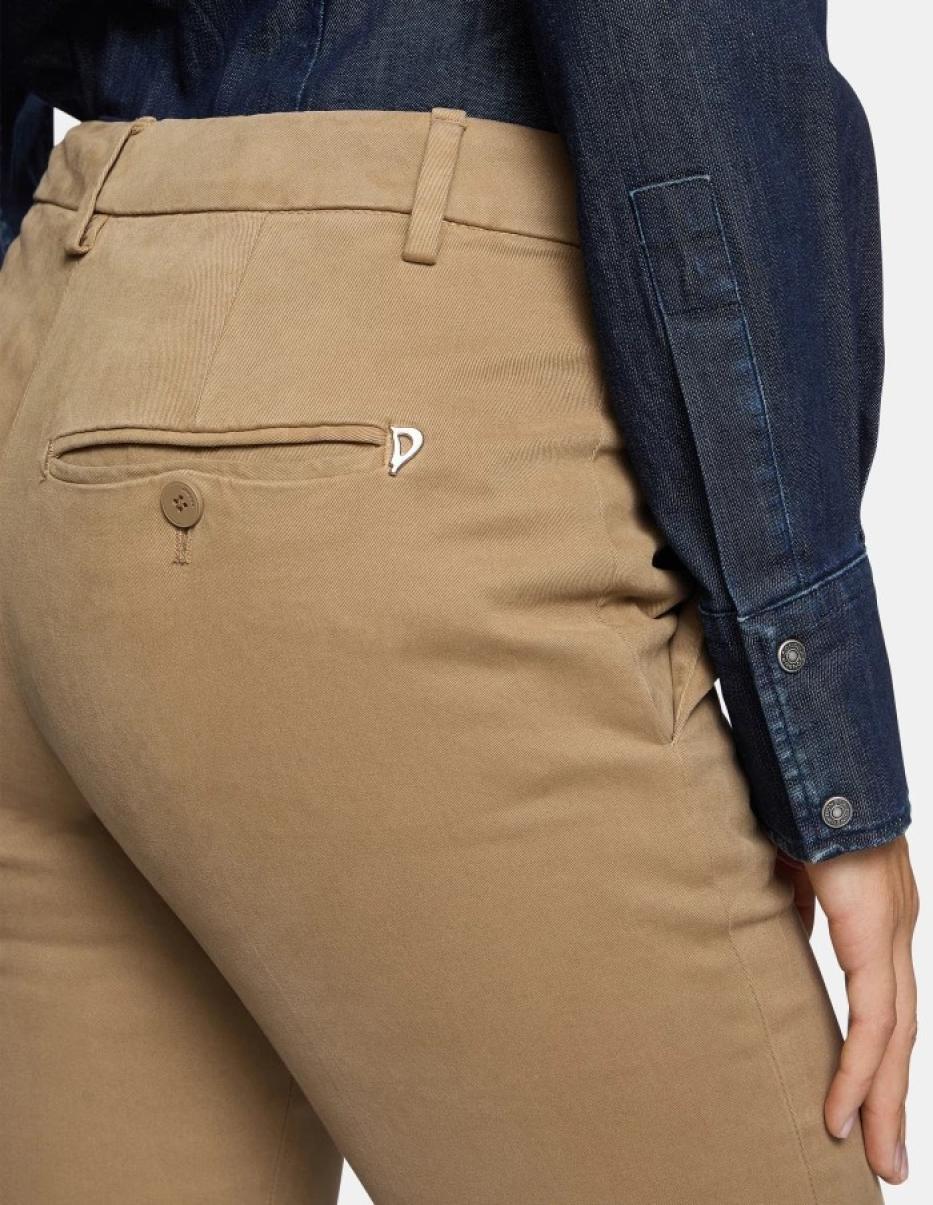 Pants Perfect Slim-Fit Cotton Trousers Blac Dondup Women - 1
