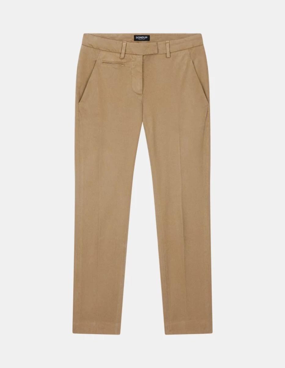 Pants Perfect Slim-Fit Cotton Trousers Blac Dondup Women - 3