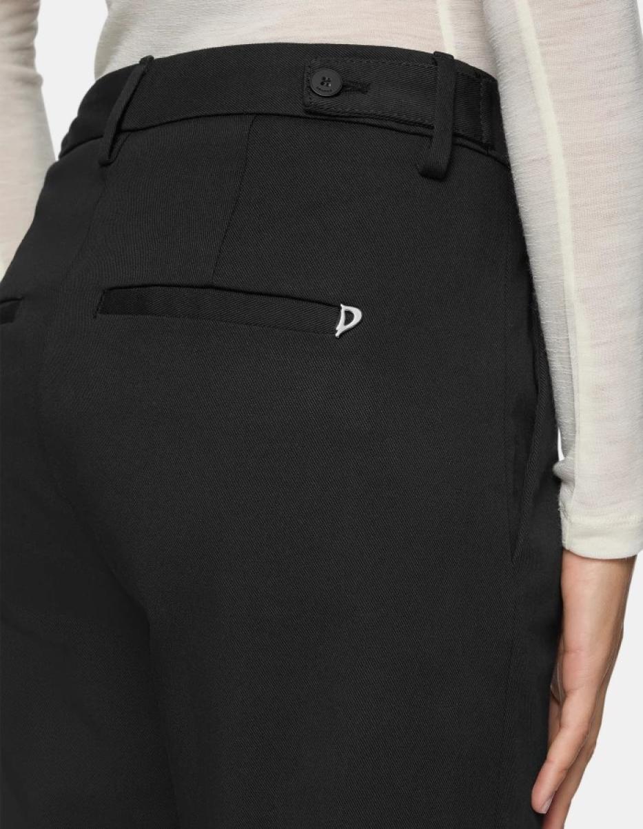 White Women Pants Dondup Ariel Carrot-Fit Cotton Trousers - 1