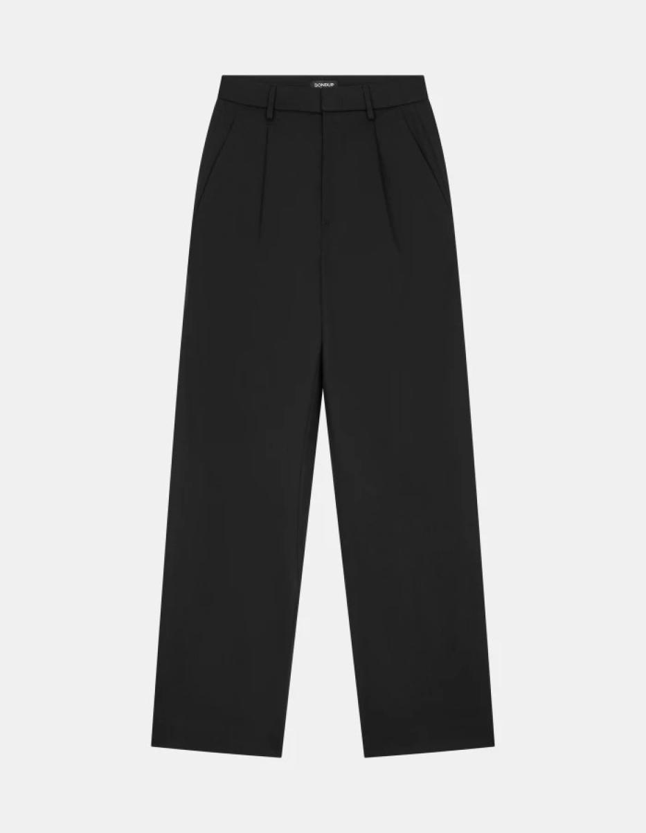 Dondup Women Blac Tru Loose-Fit Cotton Trousers Pants - 3