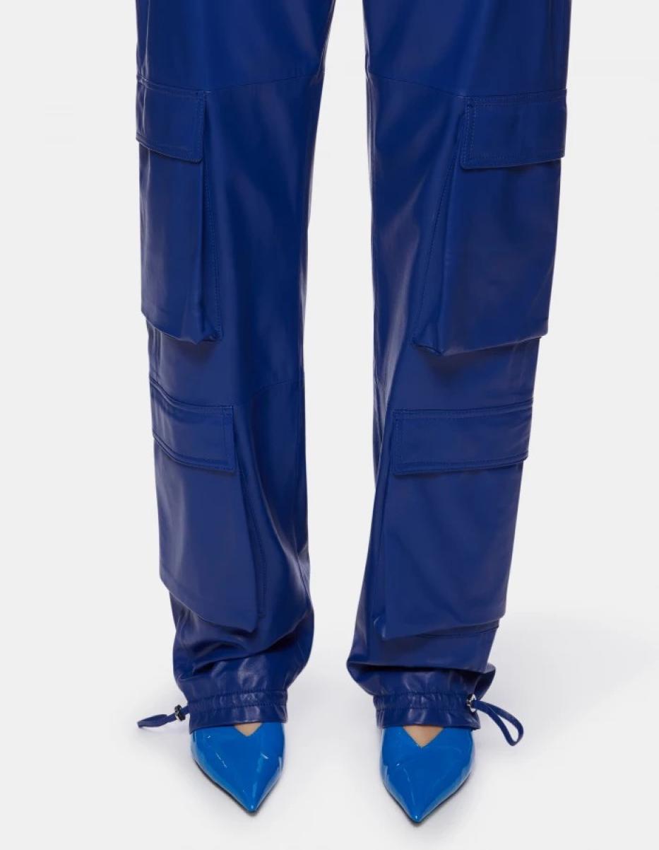 Pants Dondup Tori Loose-Fit Nappa Leather Trousers Women - 4