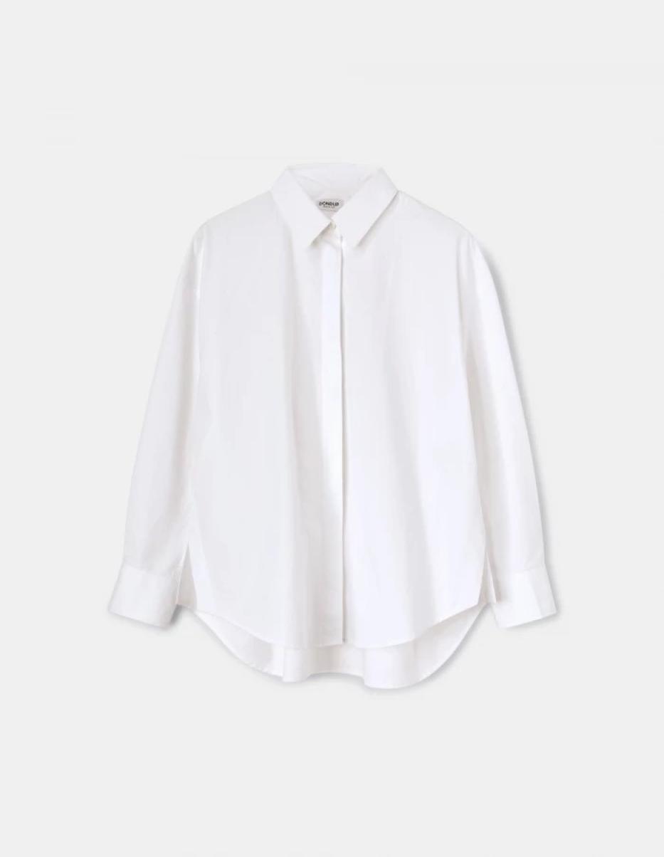 Oversized Poplin Shirt White Dondup Shirts & Top Women - 2