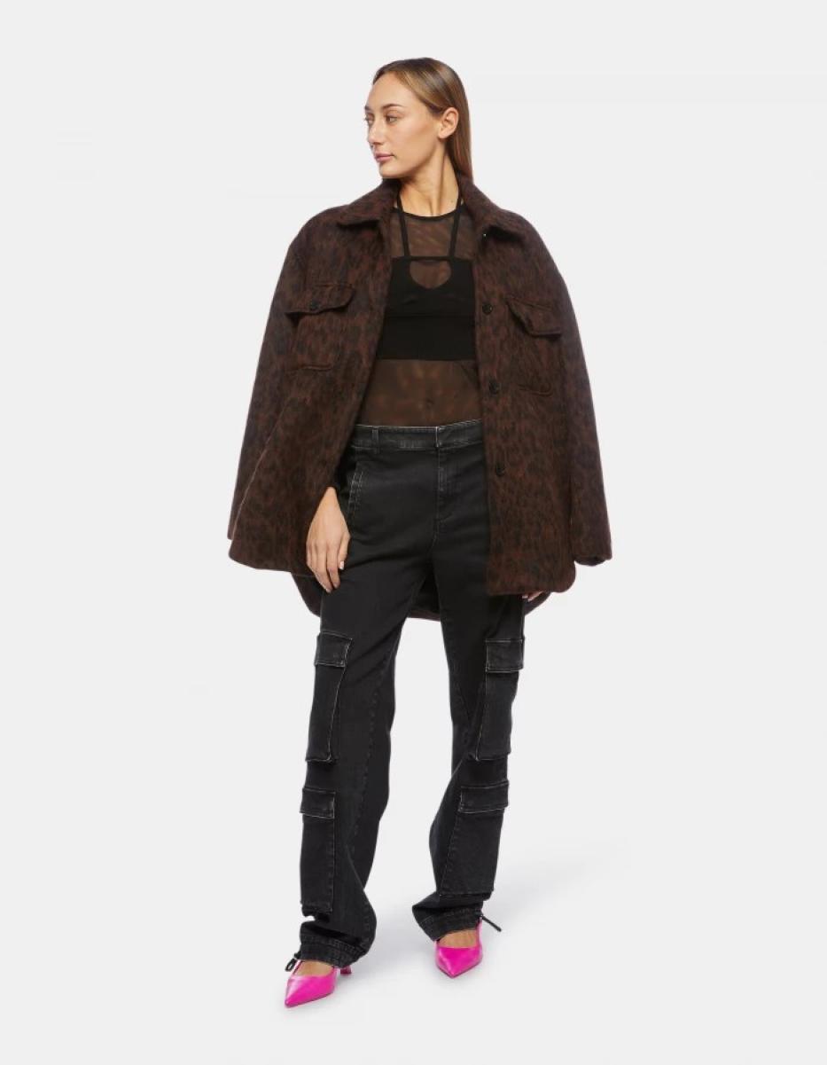 Coats & Jackets Dondup Single-Breasted Eco-Fur Overshirt Women - 3