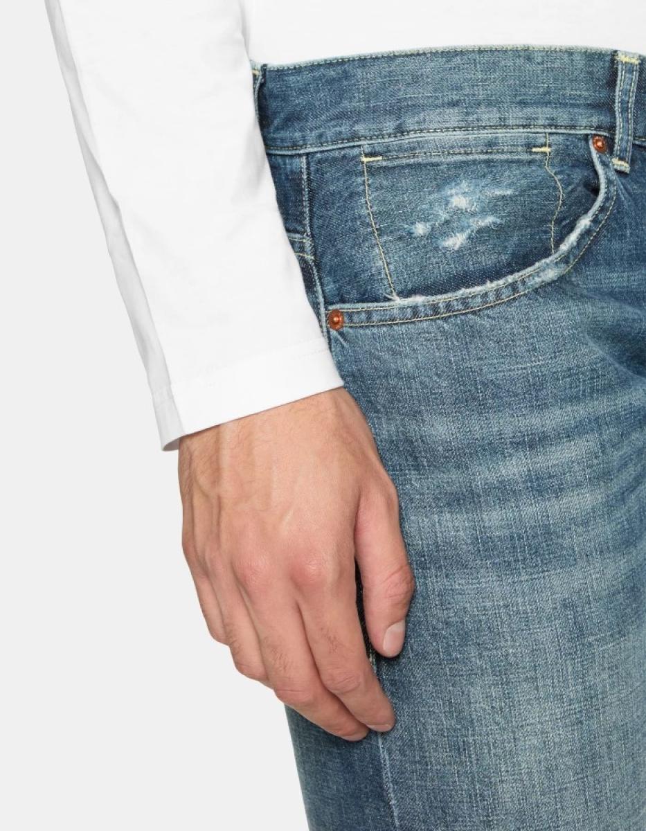 Jeans Men Dondup Travis Slim-Fit Jeans In Rigid Selvedge Denim - 1