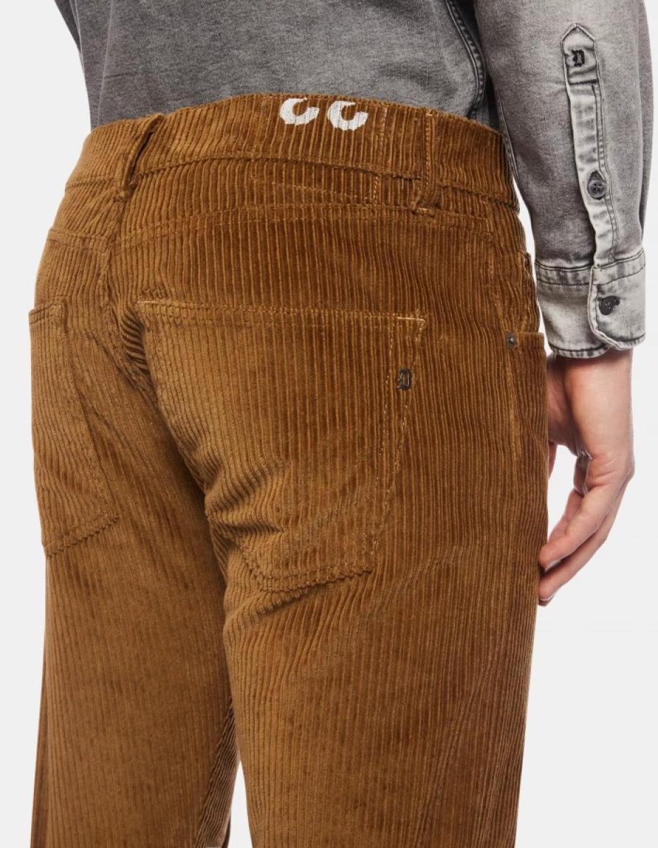 Jeans Dondup Men Icon Regular-Fit 34-Inch Velvet Trousers - 4