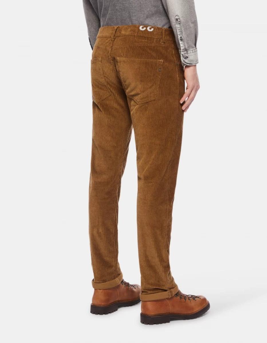 Jeans Dondup Men Icon Regular-Fit 34-Inch Velvet Trousers
