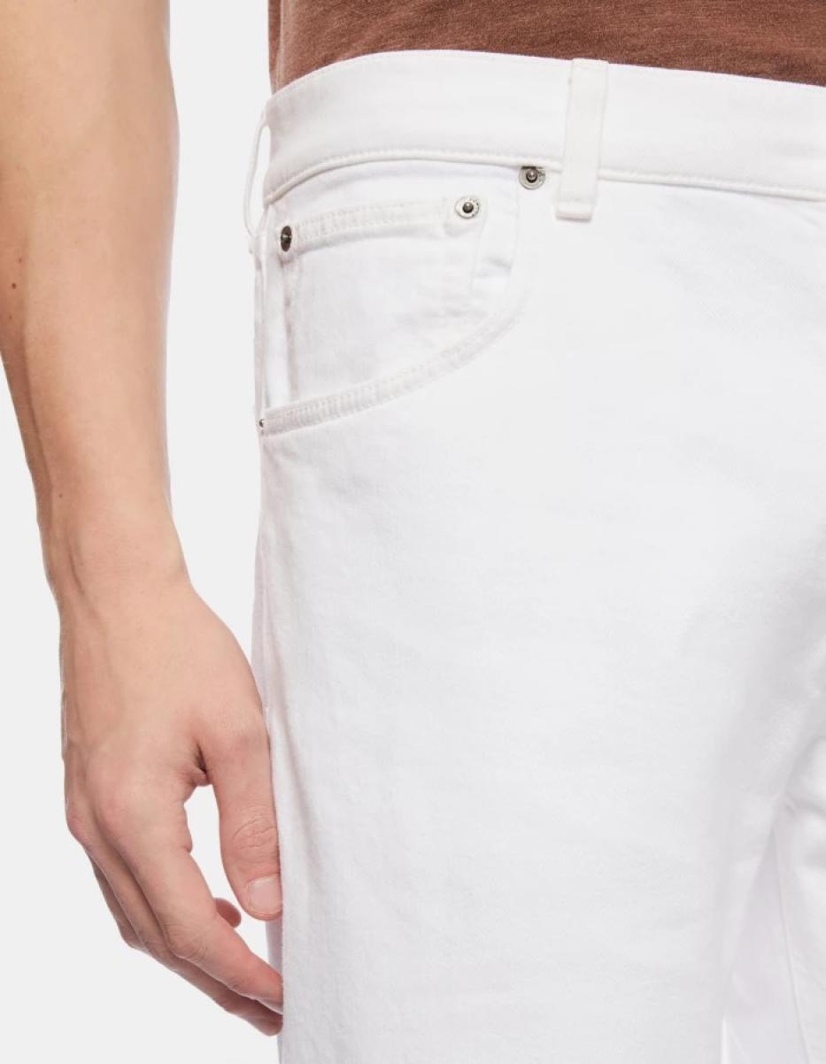Men Ervin Loose-Fit 34-Inch Jeans In Bull Stretch Denim Jeans Dondup White - 1