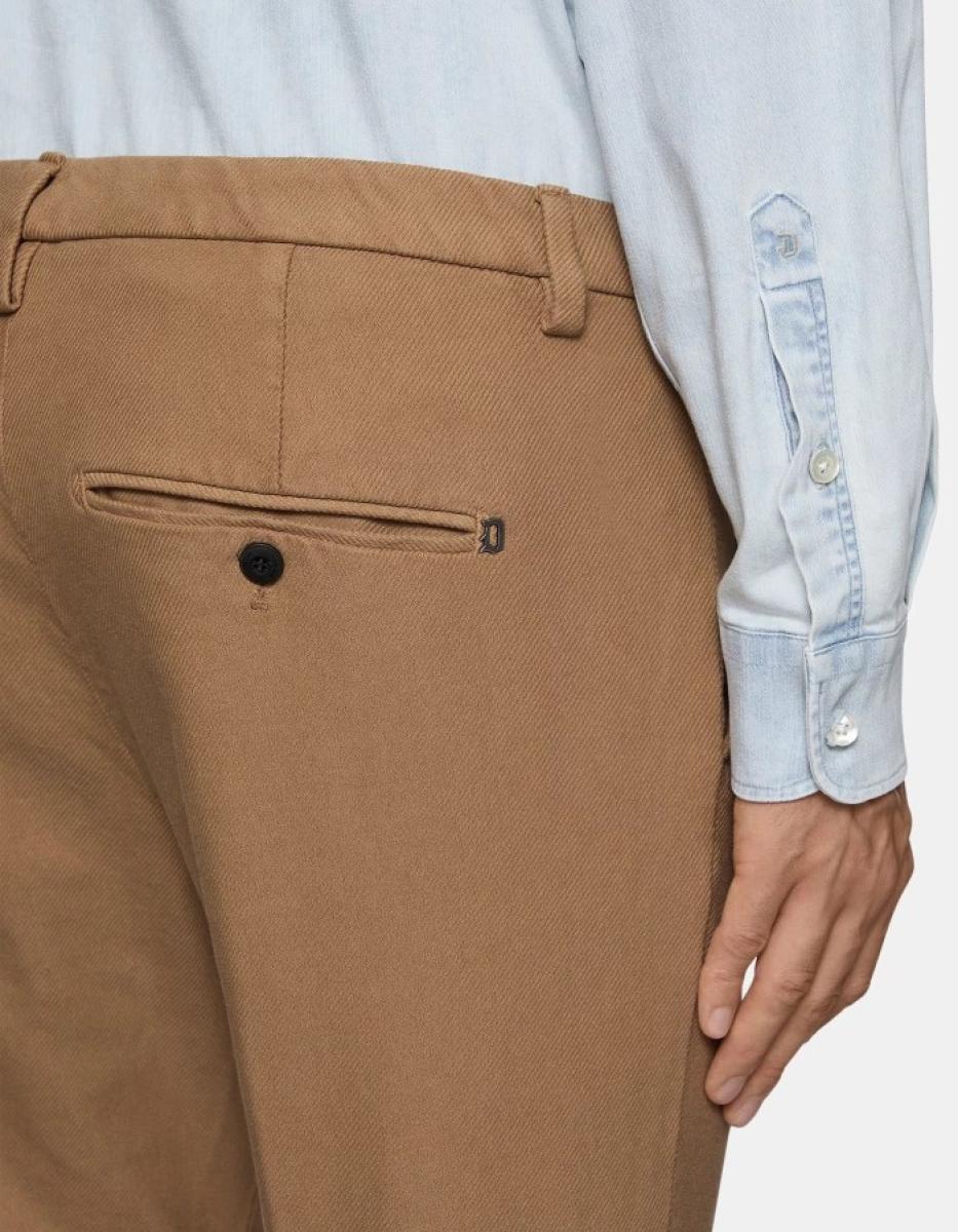 Men Dondup Pants Gaubert Slim-Fit Cotton Trousers - 1