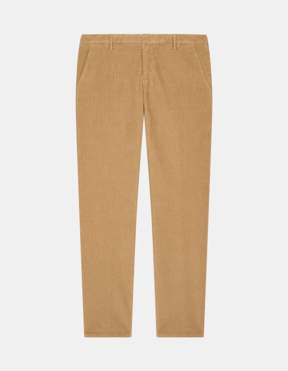 Spiritissimo Regular-Fit Velvet Trousers Dondup Blac Men Pants