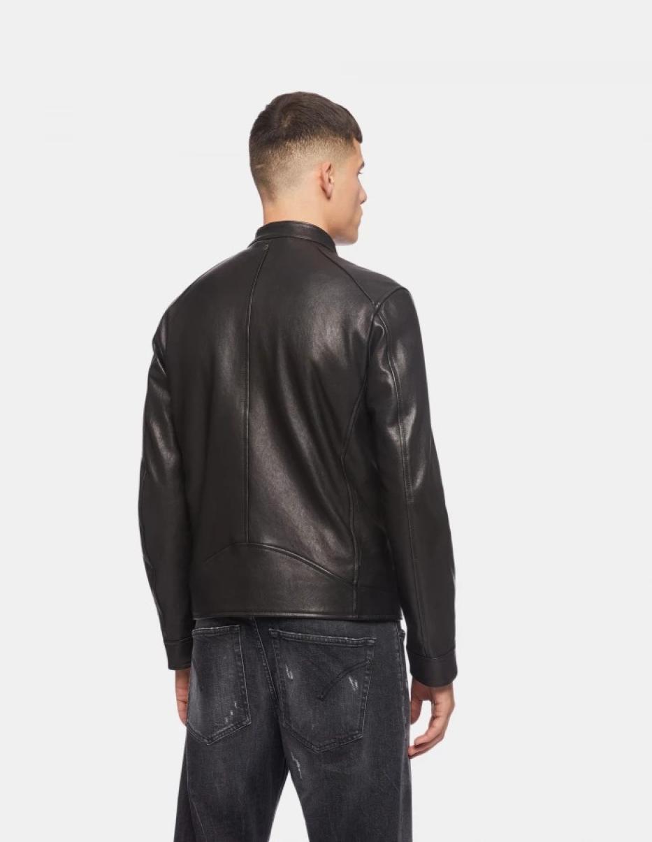 Coats And Jackets Slim-Fit Nappa Leather Biker Jacket Dondup Men