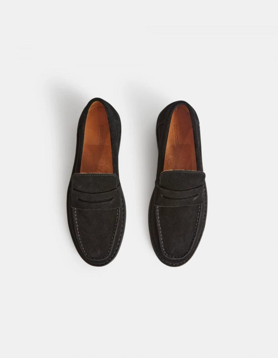 Dondup Accessories Blac Men Split Leather Loafers - 1