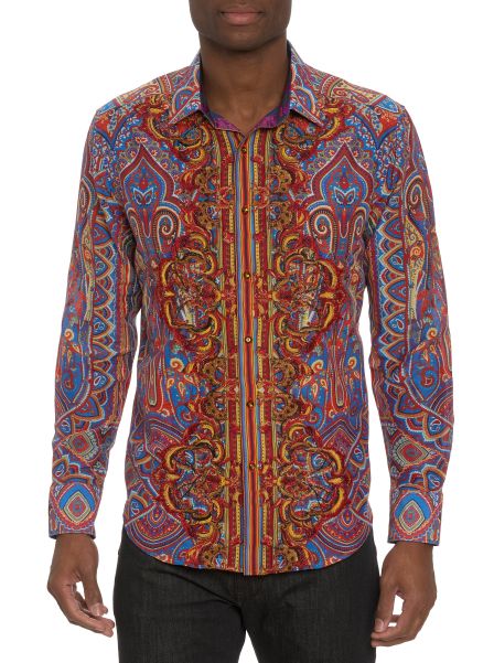Multi Limited Edition The Mosaic Long Sleeve Button Down Shirt Robert Graham Men Button Down Shirts Affordable