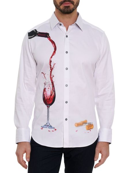 Button Down Shirts Men Pinot Noir 2 Long Sleeve Button Down Shirt Exquisite White Robert Graham