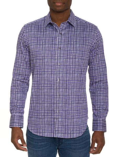 Convenient Topkipi Long Sleeve Button Down Shirt Button Down Shirts Purple Men Robert Graham