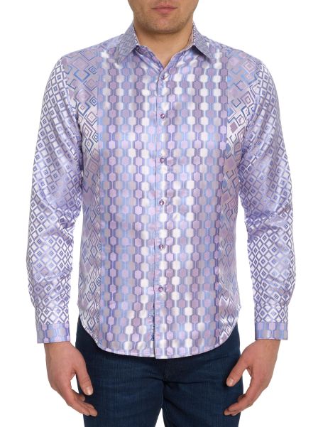 Trendy Men Button Down Shirts Purple Limited Edition Entrepreneur Long Sleeve Button Down Shirt Robert Graham