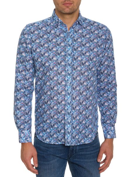 Multi Men Button Down Shirts Fashion Robert Graham Big Sur Long Sleeve Button Down Shirt