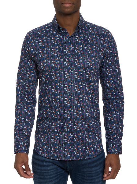 Robert Graham Egger Long Sleeve Knit Button Down Shirt Button Down Shirts Multi High-Quality Men