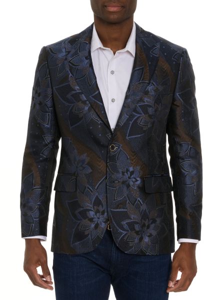 Multi Robert Graham Fashion Limited Edition Mahogany Luster Blazer Men Blazers