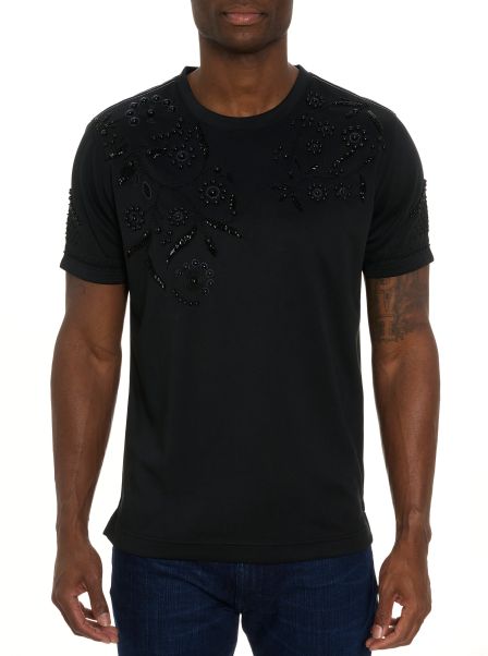 Limited Edition Courting Jewels T-Shirt Robert Graham Unique Men Black Polos & T-Shirts