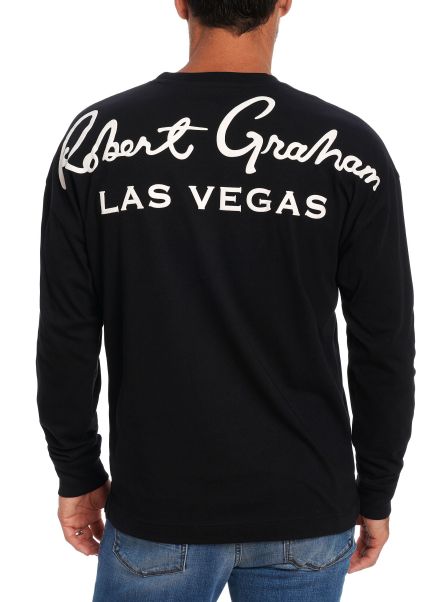 Las Vegas Long Sleeve T-Shirt Men Robert Graham 2024 Black Polos & T-Shirts