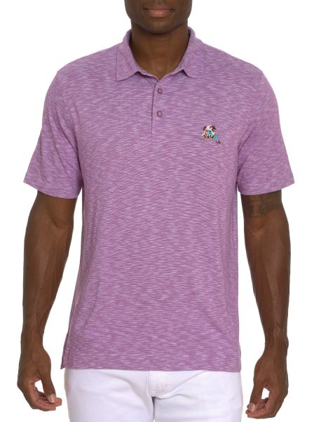 Lilac Men Polos & T-Shirts Robert Graham Functional Vandam Polo