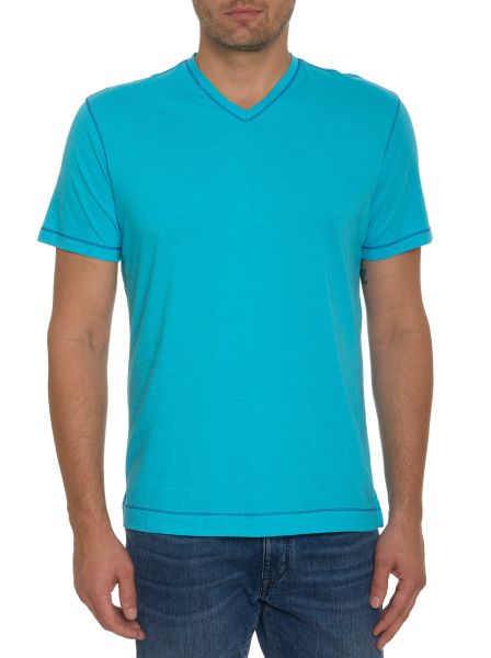 Men Affordable Eastwood T-Shirt Aqua Robert Graham Polos & T-Shirts