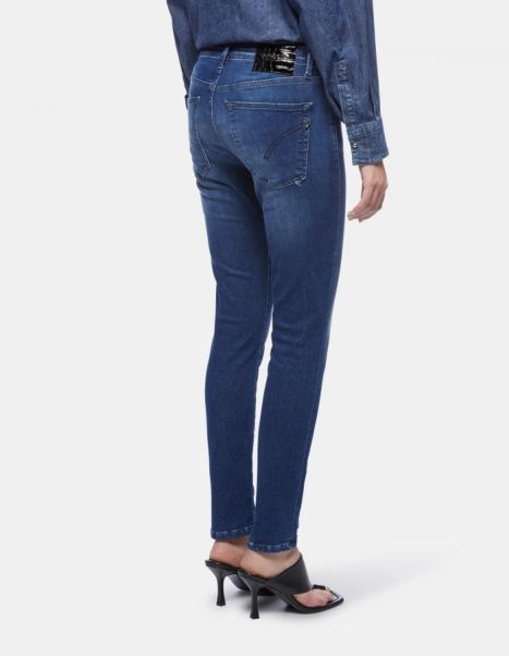 Jeans Dondup Women Iris Super Skinny Jeans In Stretch Denim