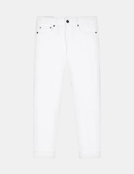Dondup White Women Jeans Monroe Skinny-Fit Jeans In Stretch Bull Denim