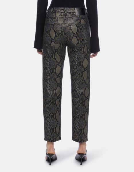 Dondup Nicole Regular-Fit Printed Cotton Trousers Jeans Women