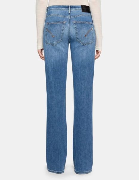 Dondup Jacklyn Wide-Leg Stretch Denim Jeans Jeans Women