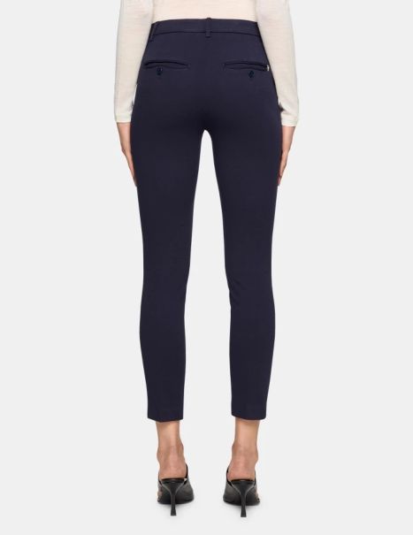 Blac Women Dondup Pants Perfect Slim-Fit Jersey Trousers