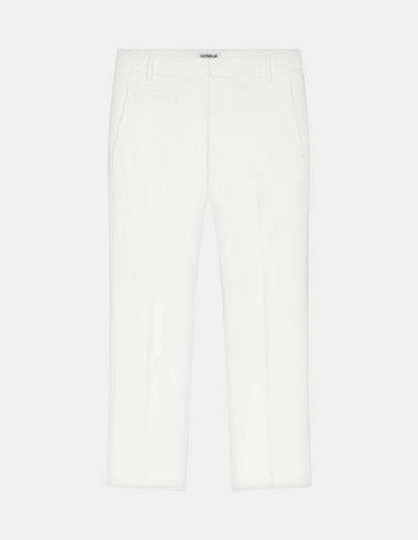 Pants Blac Dondup Ariel Carrot-Fit 27-Inch Cotton Trousers Women