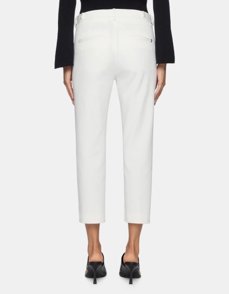 Pants Women White Ariel Carrot-Fit Cotton Trousers Dondup
