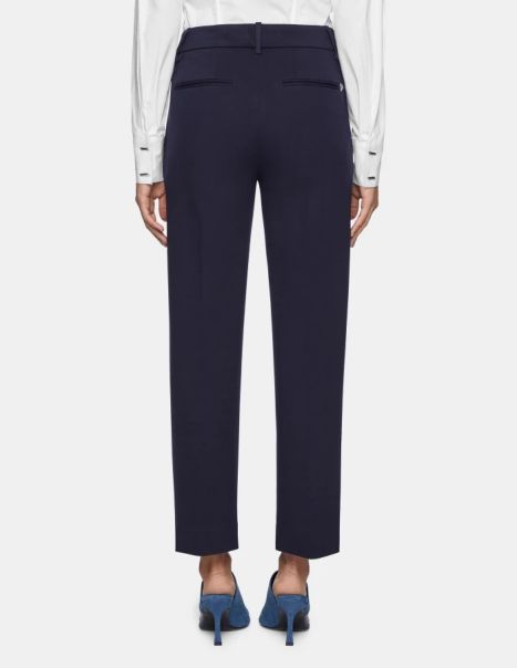 Meli Loose-Fit Cropped Jersey Trousers Dondup Women Pants