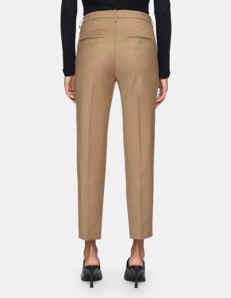 Nima Loose-Fit Flannel Trousers Women Dondup Pants