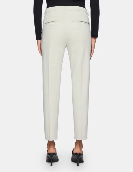 Nima Loose-Fit Tricotine Trousers Pants Gesso Women Dondup