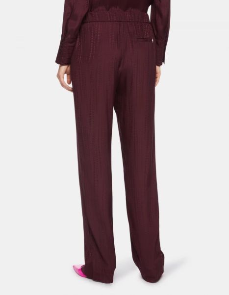 Women Dondup Pants Grace Pyjama-Style Silk-Blend Trousers