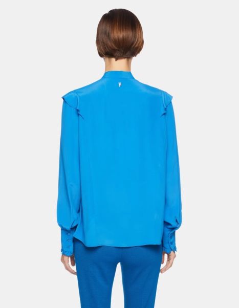 Women Shirts & Top Dondup Regular-Fit Silk-Blend Shirt