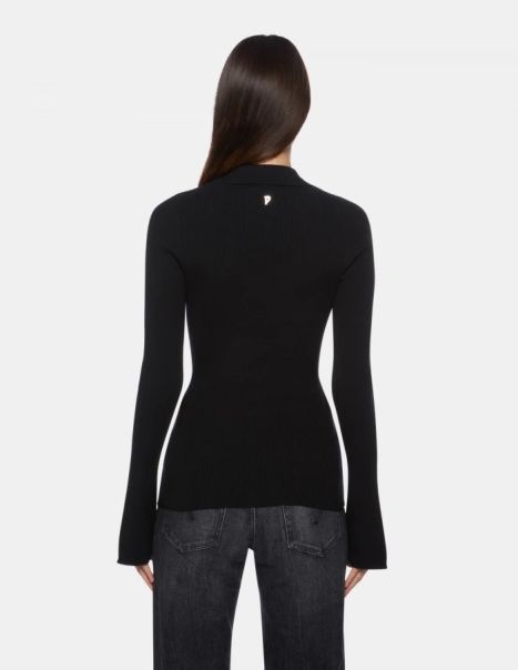 Knitwear Slim-Fit Viscose Polo Shirt Dondup Women