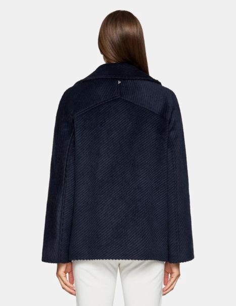 Coats & Jackets Women Blac Double-Breasted Cloth Peacoat Dondup