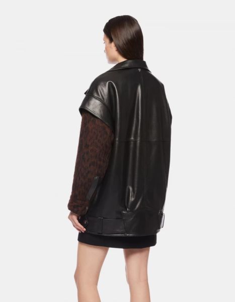 Dondup Oversized Nappa Leather Coat Women Coats & Jackets