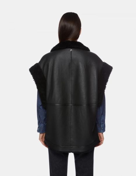 Dondup Women Coats & Jackets Loose-Fit Shearling Vest