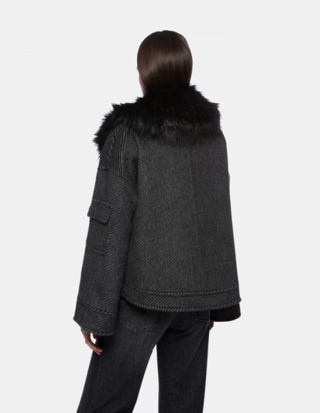 Coats & Jackets Loose-Fit Cloth Jacket Women Dondup